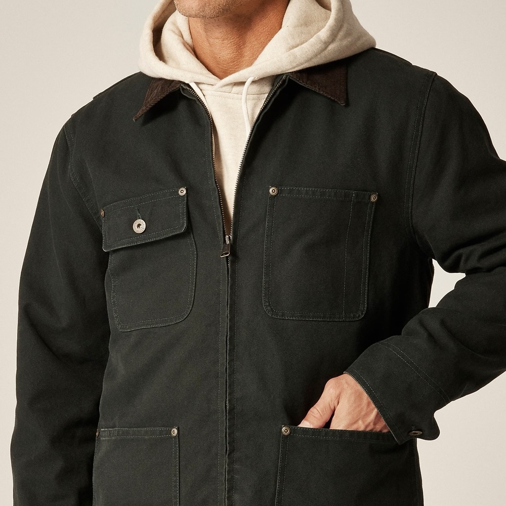 J CREW Wallace & Barnes Wallace & Barnes duck canvas utility jacket S $238 CL889 - Picture 5 of 10